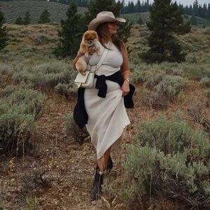 a new day Cream Ribbed Knit Dress